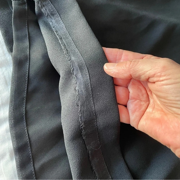 Laundry by Shelli Segal Maxi Gown Black 10 Low Back Bead Trim Simple Sleek - Picture 11 of 16